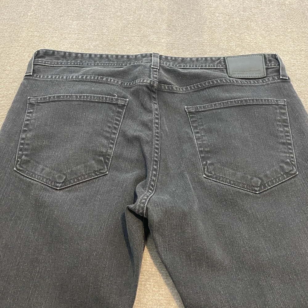 Big Star B Type II Straight Jeans Mens Size 38x29 Faded Black Stretch Denim